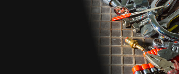 Plumbing tools for installing a tap