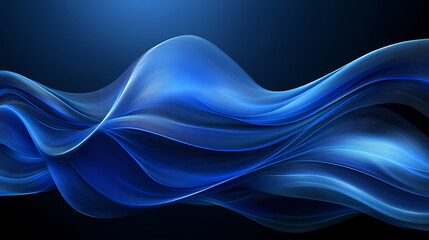 Obraz premium Abstract blue waves with dynamic flow and curves