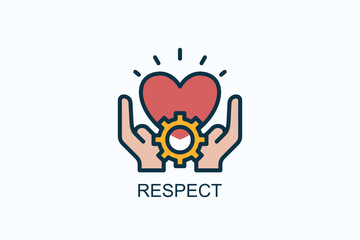 Respect Icon Or Logo Isolated Vector Illustration
