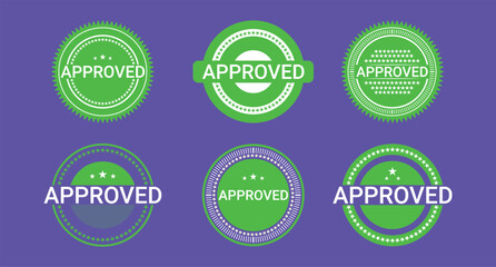 Approved green stamp