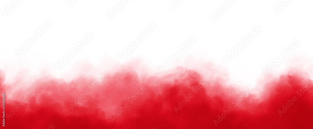 Poster vibrant red smoke curling, dissipating against transparent backdrop, adding dynamic visual interest 