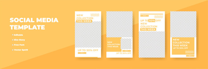 Editable Social Media Template for New Collection Promotion