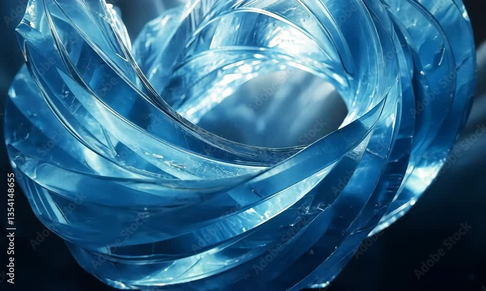 Poster mesmerizing abstract vortex: a captivating display of blue ice in motion background