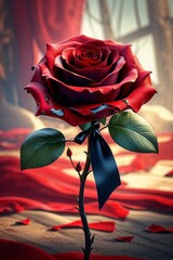 single red rose