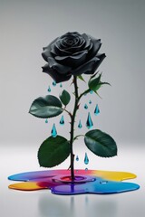 single black rose