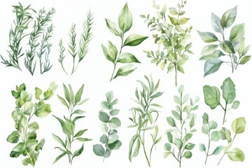 Elegant botanical design ideal for wedding invitations.