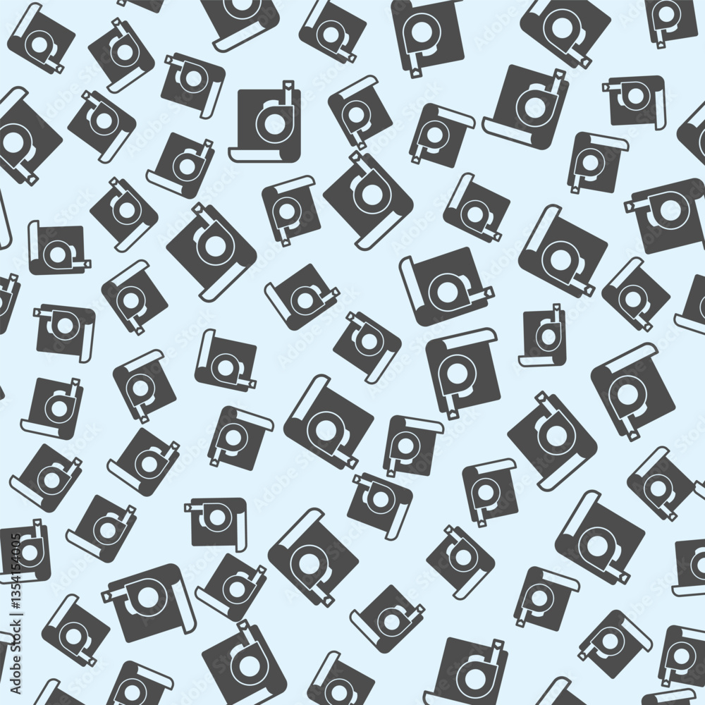 Poster project paper and measuring tape solid seamless pattern, architect studio theme. vector graphics. ru
