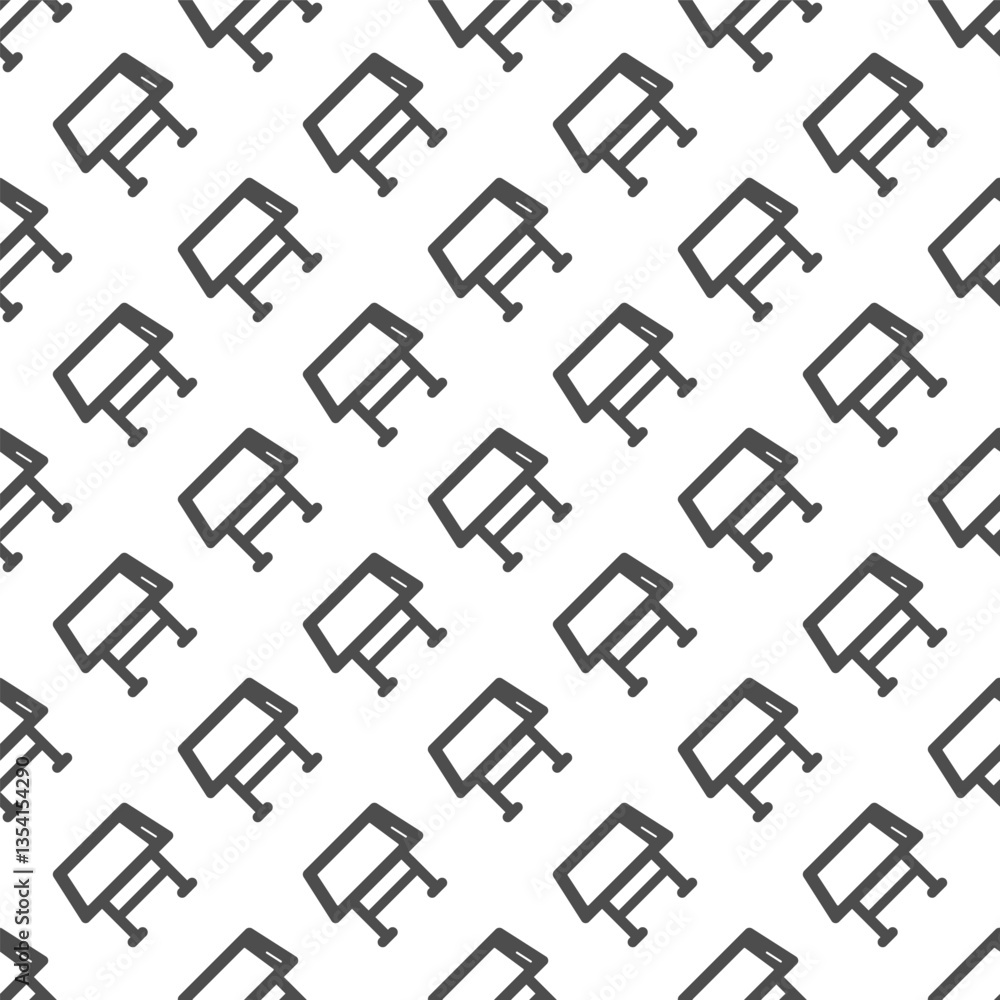 Poster project drawing desk solid seamless pattern, architect studio theme. vector graphics. architecture d
