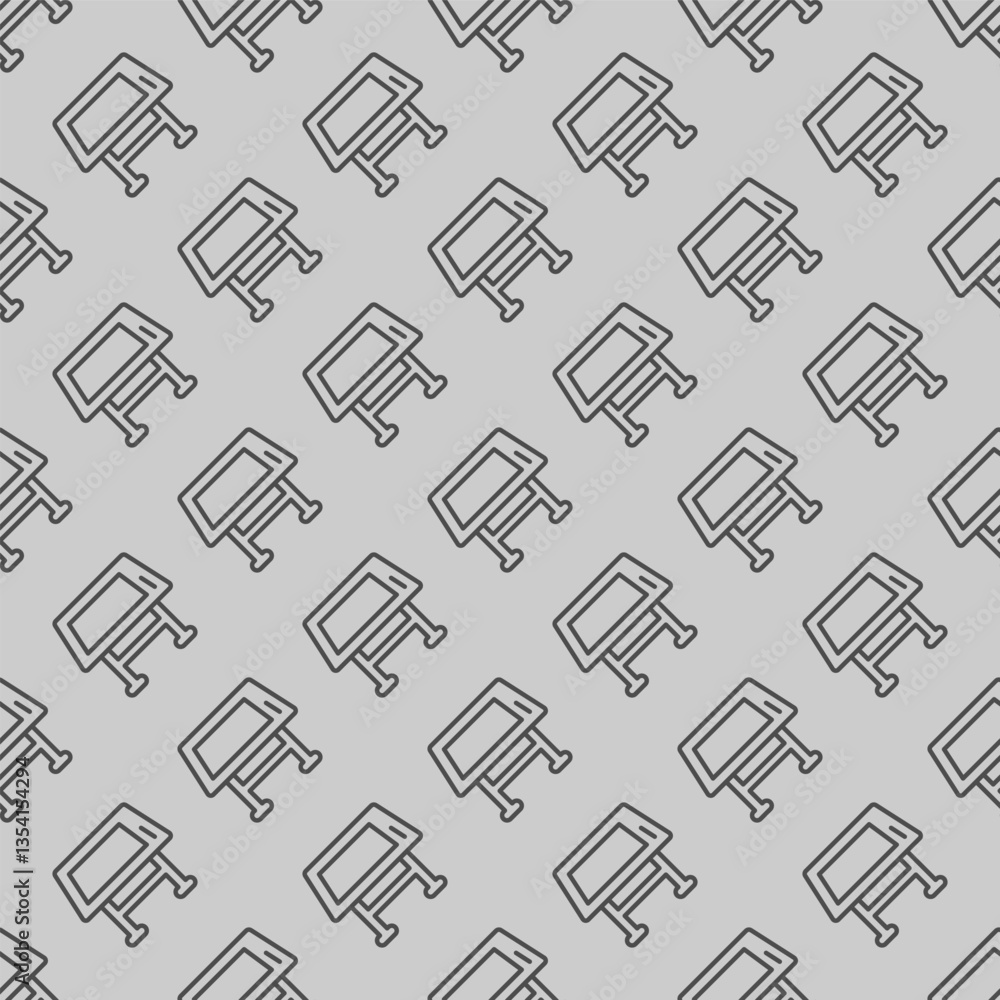 Poster project drawing desk line seamless pattern, architect studio theme. vector graphics. architecture de