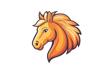 A horse with a big head and a long mane