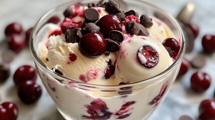Indulge in homemade cherry ice cream bursting with flavor and richness perfect for any occasion or celebration, made easily with fresh ingredients for a delightful treat
