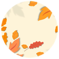 vector illustration of an autumn leaves. Ball, icon, round, circle. Halloween, autumn illustration.