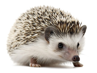 Obraz premium hedgehog isolated on white background PNG. GENERATIVE AI