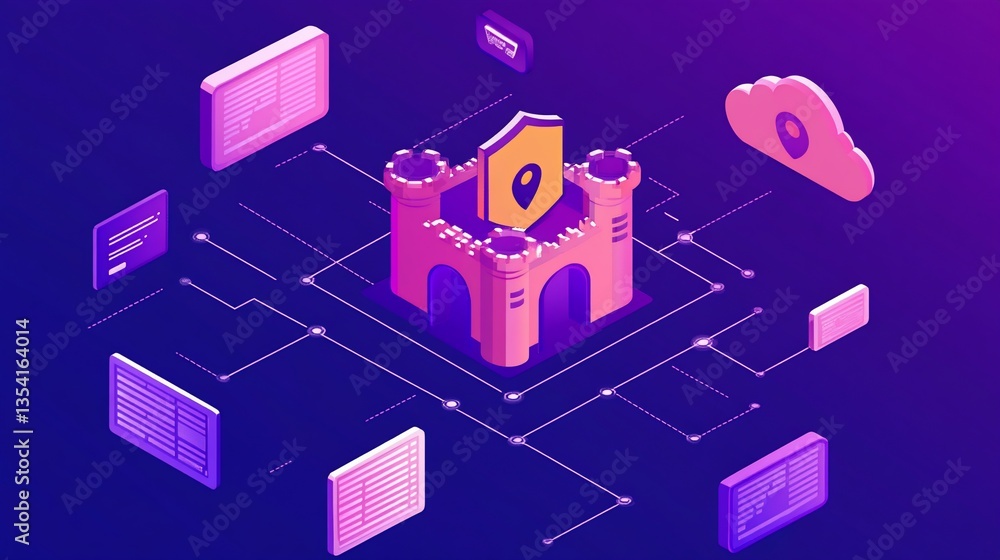 Aufkleber cybersecurity fortress: protecting your digital assets with advanced network security