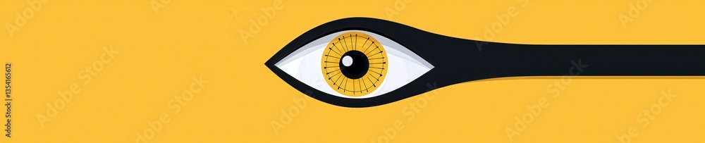 Poster eye with data grid reflection, representing security surveillance