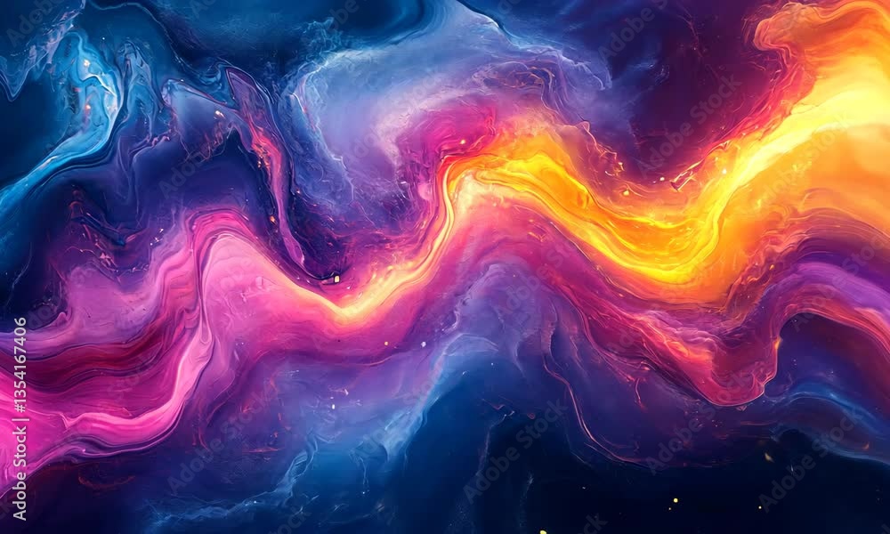 Aufkleber abstract flowing vibrant colors background for creative design and motion graphics projects