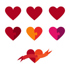 valentine heart interlocking