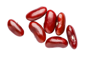 red kidney beans on white background