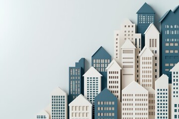 Crafting Modern Urban Landscapes A Creative Display of Architectural Models Indoor Studio Minimalistic Design Concept