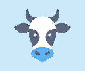 Bull head silhouette. Bull icon vector, filled flat sign, Symbol, logo illustration