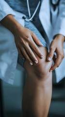 Fototapeta premium Doctor Exam Knee Pain.