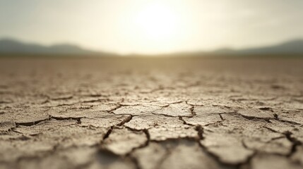 Obraz premium Arid cracked earth landscape
