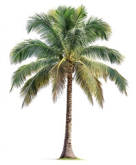 Fototapeta premium tall palm tree isolated on white background