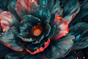 Vibrant Picture of Abstract Floral Background for Artistic Projects