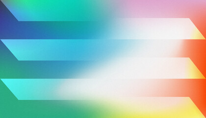 Obraz premium Geometric objects and abstract gradient with grainy texture