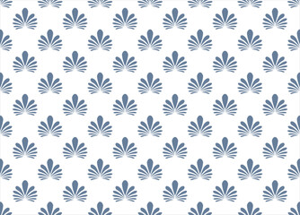 seamless pattern with blue flowers