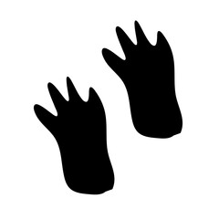 Animal tracks foot print
