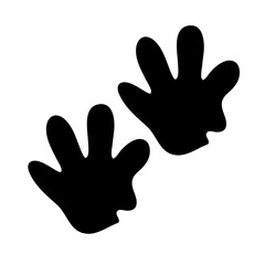 Animal tracks foot print
