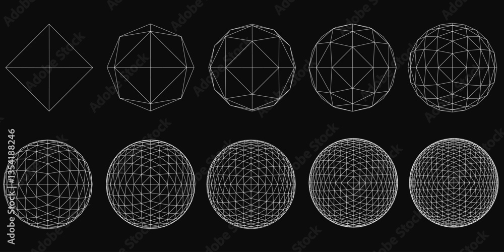 Poster a series of images of different shapes, including triangles and circles, are shown in a row. the sha