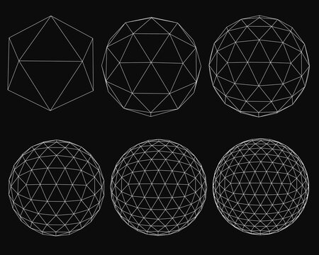 A series of images of different shapes, all of which are white and black. The shapes are all different sizes and are arranged in a row. The images seem to be abstract and geometric