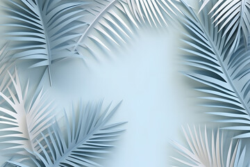 Fototapeta premium A vibrant, minimalist design featuring a light, pastel blue color palette 