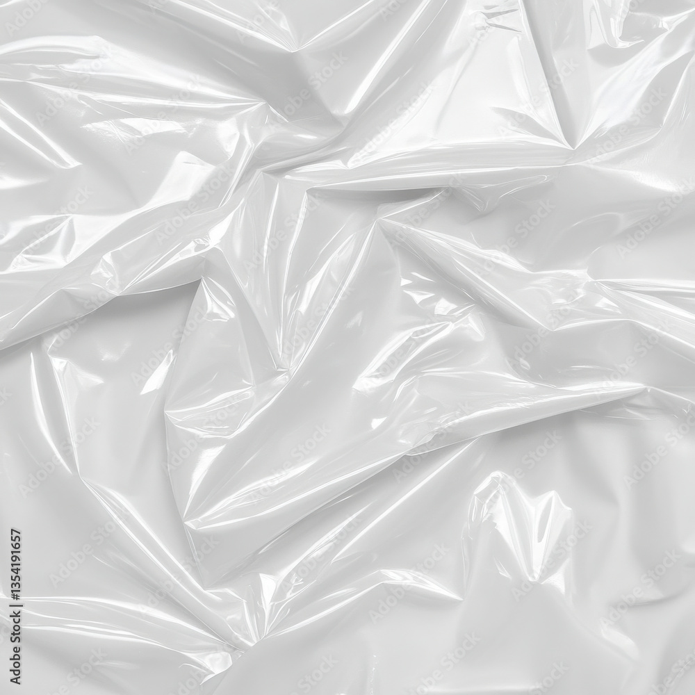 Poster abstract white wrinkled surface with shiny texture for creative background and modern design