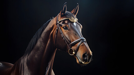 Fototapeta premium A captivating close-up of a regal horse exuding grace and strength.