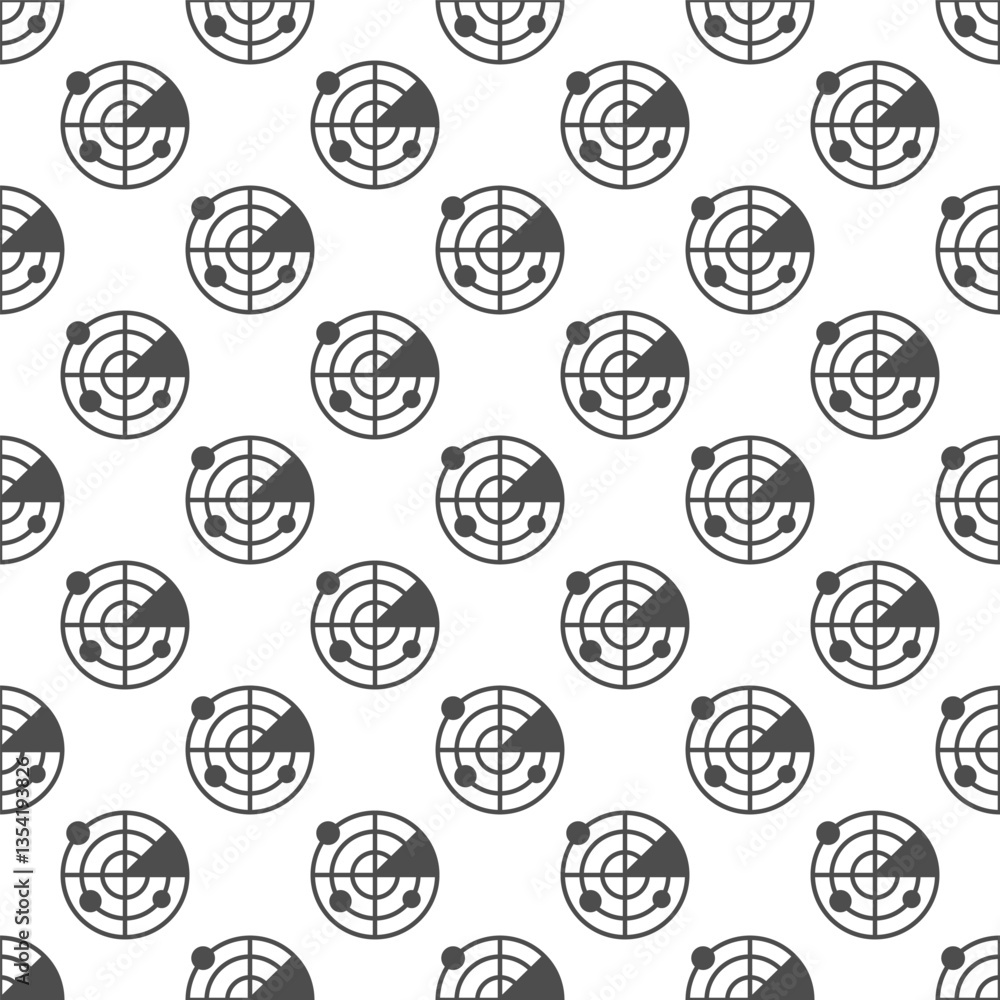 Poster ship navigation locator solid seamless pattern, marine navigation theme. vector graphics. radar with