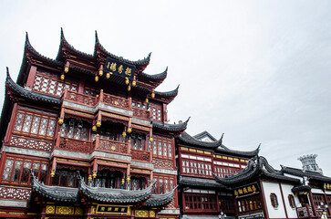 Naklejka premium chinese temple roof