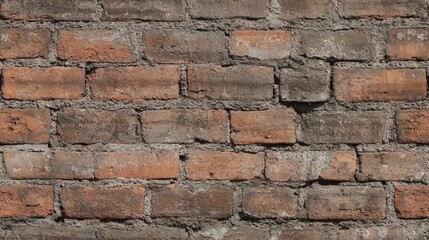 Fototapeta premium Seamless Industrial Style Dark Red Brick Texture Background for Design and 3D