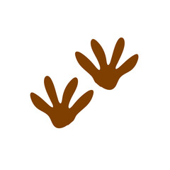 Walking track animals paw
