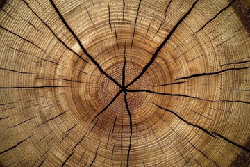 Detailed examination of saw cut wood highlighting rough textures.