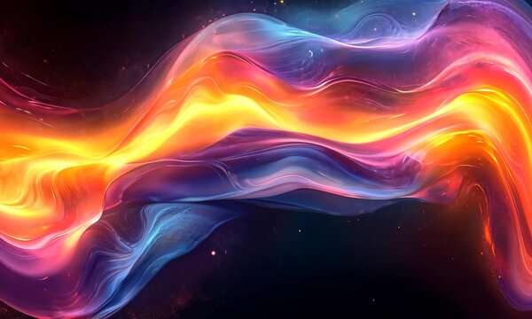 Vibrant Abstract Aurora: A Mesmerizing Display of Light, Color, and Energy Waves