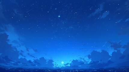 Fototapeta premium background wallpaper beautiful night sky with starry night illustration digital art painting artwork