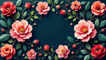 Elegant floral design with intricate details and seamless arrangement, floral, intricate