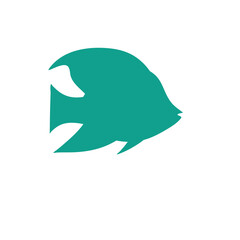 Tropical fish vector cartoon icon
