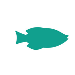 Tropical fish vector cartoon icon
