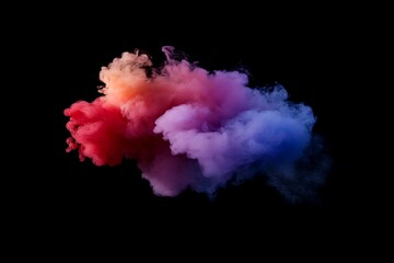 Fototapeta premium Dense Multicolored Smoke of Red Purple and Pink Colors with Artistic Flow