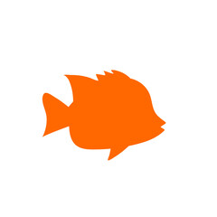 Tropical fish vector cartoon icon

