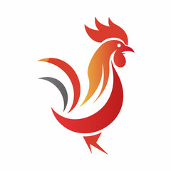 rooster isolated on white